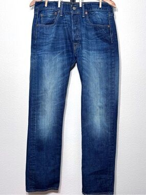 Levi’s 501 Jeans Mens W32 L32 Button Fly Straight Leg Medium Wash Denim